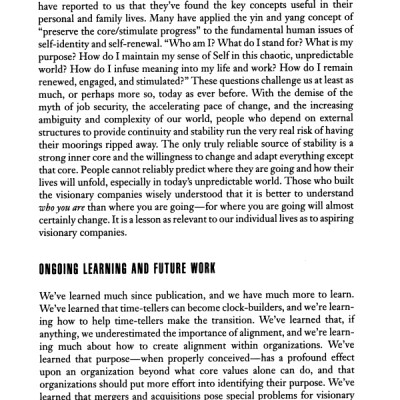 Built to Last: Successful Habits of Visionary Companies