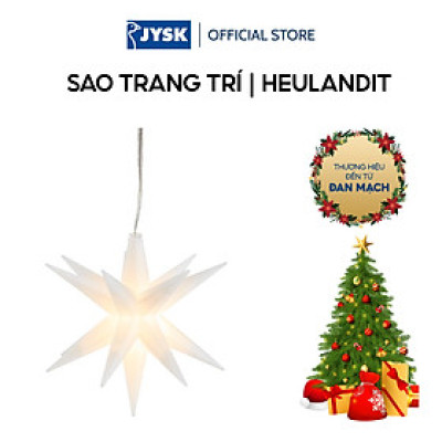 Sao trang trí | JYSK Heulandit | đồng/polystyrene | trắng | DK12cm