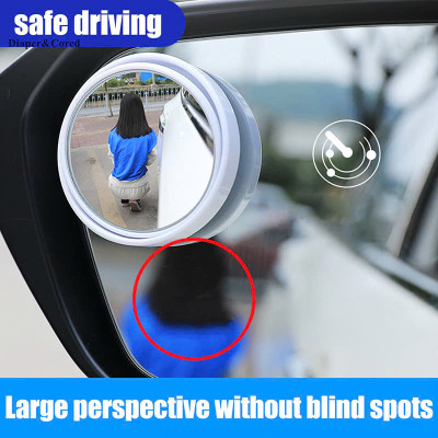 Bộ 2 Gương Cầu Lồi Chiếu Hậu Ô Tô Xoay 360° Xóa Điểm Mù Kính Thật Tráng Bạc Loại Tốt