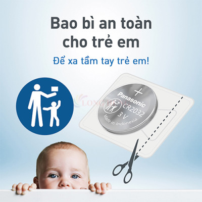 Vỉ Pin nút Panasonic 3V CR-2032VN/5B (1 viên/5 viên) - Hàng chính hãng