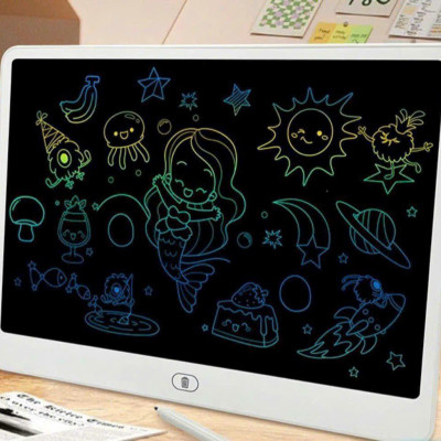 Bảng Viết Tự Xóa 8inch và 16 Inch 32x23 Đa Sắc, Bảng Vẽ Tự Xóa Màn Hình LCD Cho Bé Vừa Học Vừa Chơi