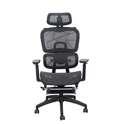 Ghế văn phòng Công thái học màu đen có gác chân CR4337-M Nội thất Capta