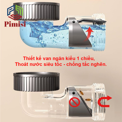 Xi Phông Chậu Rửa Bát Pimisi PXP-61-2 Tối Ưu Không Gian Nhà Bếp Với Hệ Thống Thoát Nước Tối Ưu, Cơ Chế Ngăn Mùi Hiệu Quả | Chính Hãng