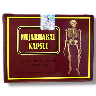 Viên uống xương khớp đỏ Mujarhabat Kapsul xuất xứ Malaysia - Hộp gồm 20 ống - Mã số 2055