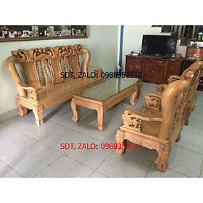 Bộ bàn ghế minh đào tay 10 gỗ sồi nga