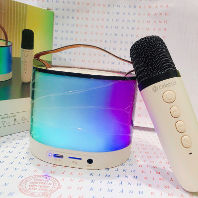 Loa Bluetooth Celebrat SP-18 tặng kèm Micro hát Karaoke gia đình , âm thanh vòm, hàng chính hãng, cho dùng thử 30 ngày