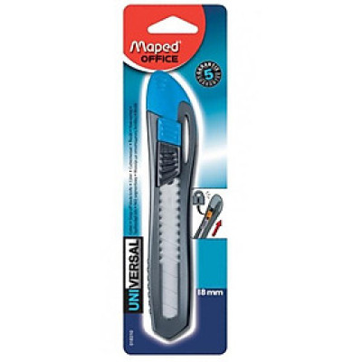 Dao Rọc Giấy Maped Plastic Phổ Thông 18 mm - 018310 - Màu Xanh