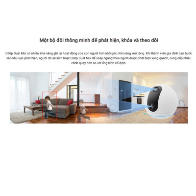 Camera Wifi EZVIZ Mắt Kép 2K Trong Nhà CS-C60p-R100-8H33WF Đàm Thoại 2 Chiều Hàng nhập khẩu