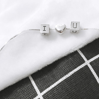 Lắc bạc I LOVE U -  Ngọc Quý Gemstones