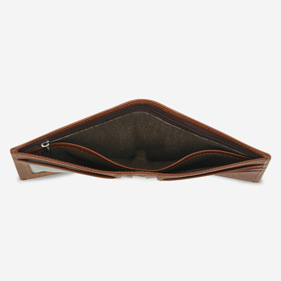 Ví nam da thật cầm tay chữ nhật hoạ tiết vân nhám IDIGO MW1 5024-00