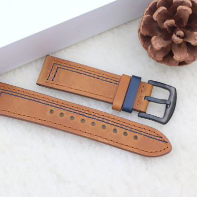 Dây Đồng Hồ Da Bò Sáp Ngựa Điên Thay Thế Cho Đồng Hồ Thông Minh