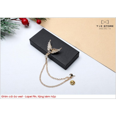 NHIỀU MẪU Ghim cài áo đính đá xích cao cấp - ghim cài vest cưới Tien Nguyen