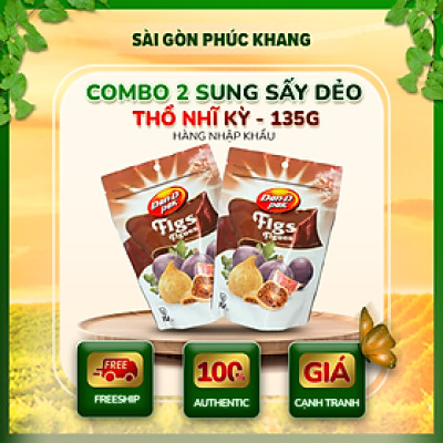 COMBO 2 TÚI QUẢ SUNG SẤY DẺO NHẬP KHẨU TURKISH 135gr dan.d.pak,không chất bảo quản,ngăn ngừa ung thư,ổn định đường huyết