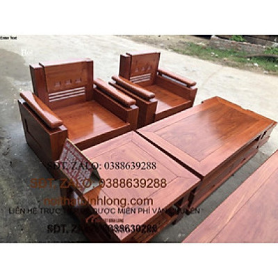 Bàn ghế trứng đối gỗ hương đá