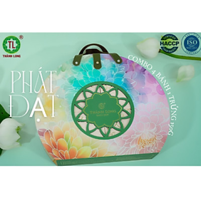 Hộp bánh trung thu 4 bánh 1 trứng 150g - Phát Đạt - Thành Long 600g - Việt Nam