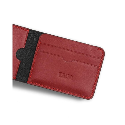 Ví nam Kalpa da trơn - size mini HM007 may thủ công (Handmade)