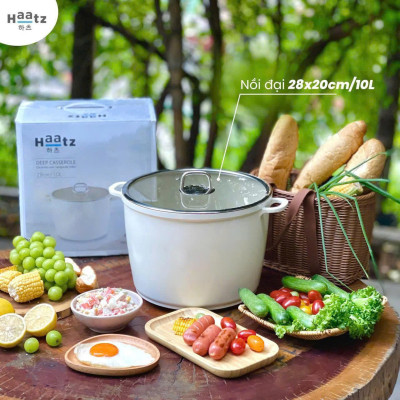 Nồi luộc gà chống dính phủ gốm Hàn Quốc dung tích 10L size 28cm, bảo hành 24 tháng