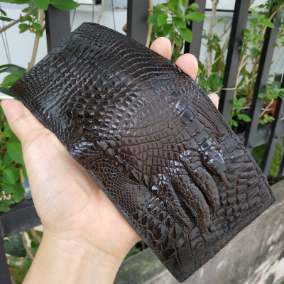 Ví Da Cá Sấu [NGUYÊN BÀN TAY CÁ SẤU CÓ MÓNG RẤT ĐẸP] Để Vừa Giấy Tờ Cũ