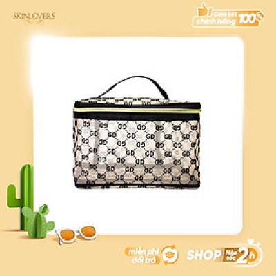 Túi đựng mỹ phẩm cao cấp họa tiết hiện đại Care4u 21x12x13 cm