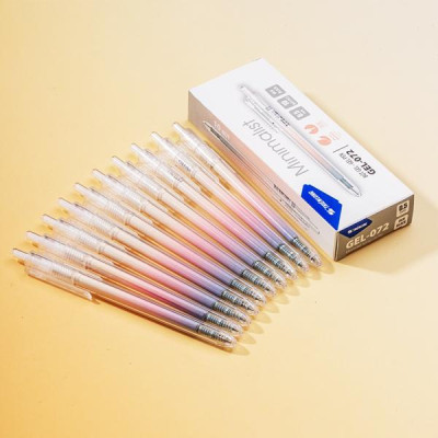 Hộp 10 Bút Gel Minimalist 0.5 mm - Thiên Long GEL-072 - Mực Đen