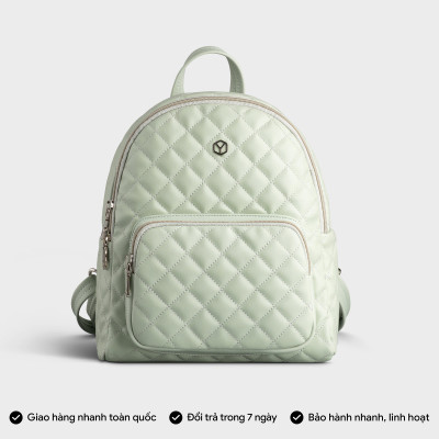 Balo Yuumy ( Thời trang nữ họa tiết hình thoi cỡ trung - Balo da Seasand YBA93 )