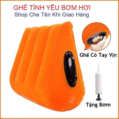 [Tặng Kèm Bơm Tay] Gối Tình Yêu Có Tay Vịn - Cho Các Đôi Tình Nhân, Gối Đệm Bơm Hơi Vải Nhung 45x35x16cm (Tùy Chọn Mẫu)