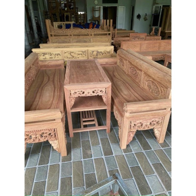 Bộ bàn ghế trường kỷ gỗ gụ sang trọng giá thật