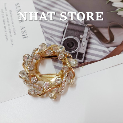 Ghim cài áo cao cấp, trâm cài áo vest nam nữ đính đá sang trọng, tinh tế, Kẹp vạt áo/váy (cỡ 4.5x4.5cm)