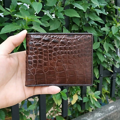 Bóp Da Cá Sấu. [DA BỤNG RẤT MỀM VÀ BỀN] 2 Mặt Đều Được Làm Từ Da Cá Sấu Cao Cấp