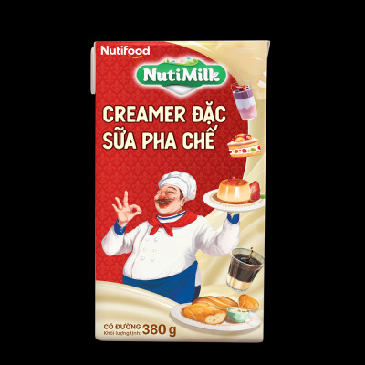 Thùng 12 hộp  Creamer đặc Sữa pha chế có đường nguyên liệu không thể thiếu trong làm bánh Nuti 1284g TH.SD01  - Thương Hiệu NUTIFOOD
