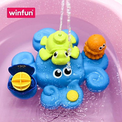 Đồ chơi tắm cho bé - tháp xếp chồng bạch tuộc phun nước vui nhộn Winfun 7117 - Phát triển tư duy logic- kỹ năng cho bé