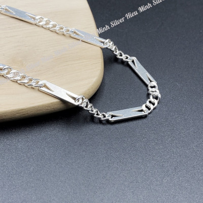 Dây Chuyền Vòng Cổ Bé Trai Bạc Ta Không Xi Mạ Bạc Hiểu Minh DTE083