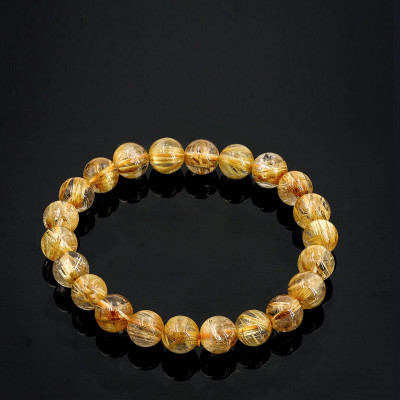 Vòng Thạch Anh Tóc Vàng Nữ Do Anqlo Chế Tác  Hạt 8mm - 10mm Với Nhiều Hình Thức Đẹp Từ 2A - 7A