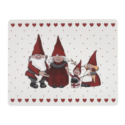 Tấm lót đĩa giáng sinh | JYSK Kraka  | nhựa PP | trắng | R33xD42cm