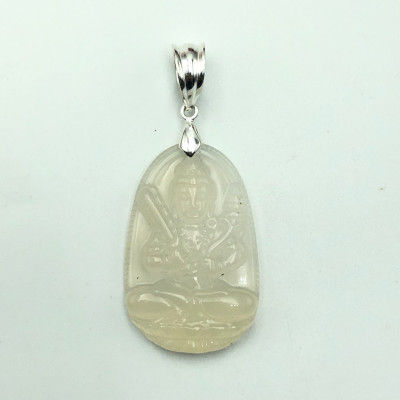 Mặt Dây Chuyền Nam, Nữ Mặt Phật Hư Không Tạng Bồ Tát - Phật Hộ Mệnh Tuổi Sửu-Dần Bạc Hiểu Minh MDN474 