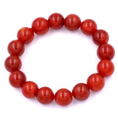 Vòng tay chuỗi hạt đá vân rồng đỏ 12 ly 15 hạt