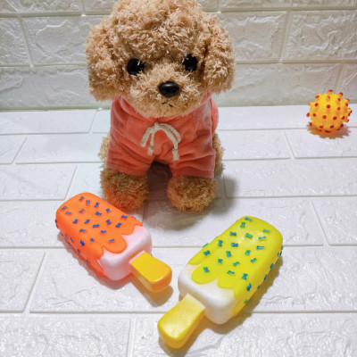Đồ Chơi Gặm Cho Chó Bằng Cao Su Hình Que Kem Có Kèn
