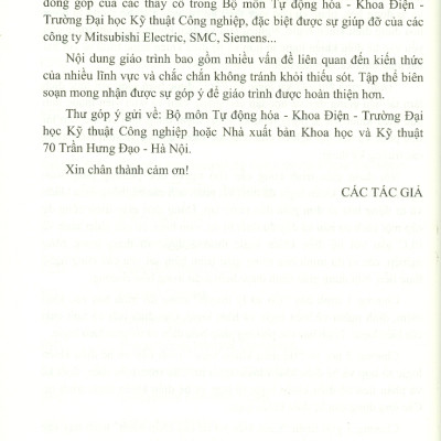 Giáo Trình Điều Khiển LOGIC VÀ PLC (Giáo Trình Dùng Cho Kỹ Sư, Sinh Viên Ngành Kỹ Thuật Điện, Kỹ Thuật Điều Khiển Và Tự Động Hóa) (Tái bản 2024) - Đỗ Trung Hải, Nguyễn Thị Mai Hương, Đinh Văn Nghiệp