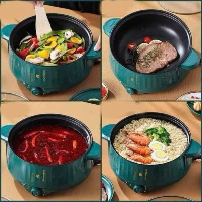 Nồi Lẩju Điện 2 Tầng Đa Năng Loại Xịn – Hấp, Xào, Nấu Mọi Món Ăn, ĐÈN TRANG TRÍ