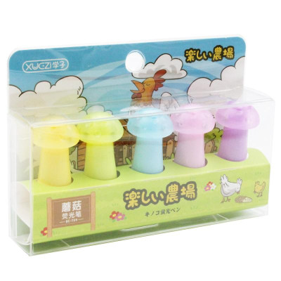 Hộp 5 Bút Dạ Quang Hình Nấm - XUCZi BC-759