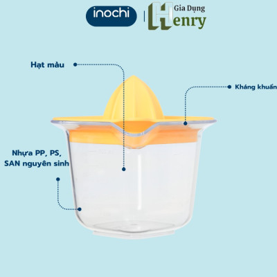 Bộ vắt cam chanh thân trong Yoko 500ml Inochi (tiêu chuẩn Nhật Bản)