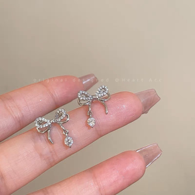 Combo Bộ Trang Sức Bạc Nơ Xinh BẠC HIỂU MINH BCB011