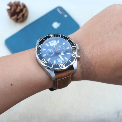 Dây Da Đồng Hồ Da Bò Sáp Vintage, Phong Cách Bụi Bậm Cổ Điển thay thế dành cho Đồng Hồ cổ Điển - Các Loại Swatch