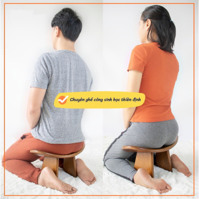 Ghế Công Sinh Học Thiền Định Gỗ Đặc Cao Cấp Nhập Khẩu – Đa Năng: Thư Giãn, Làm Việc, Đọc Sách, Tốt Cho Sức Khỏe
