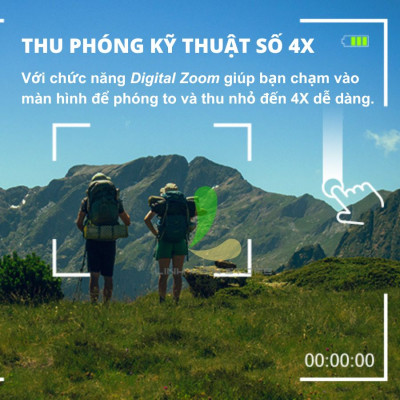 Camera hành trình Sjcam SJ4000 Air 4K Wifi - Máy quay hành động màn hình cảm ứng 2 inch quay liên tục lên đến 70 phút - Hàng nhập khẩu