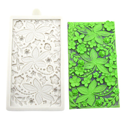 Khuôn silicon làm viền bánh, rau câu hoa dại, cành lá – Mã số 1912