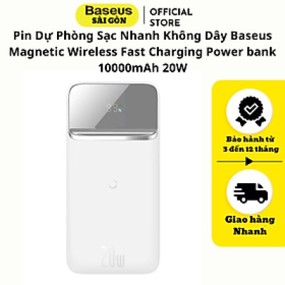 Pin dự phòng Baseus Magnetic Wireless Fast Charging Power bank 10000mAh 20W PPCXW- hàng chính hãng
