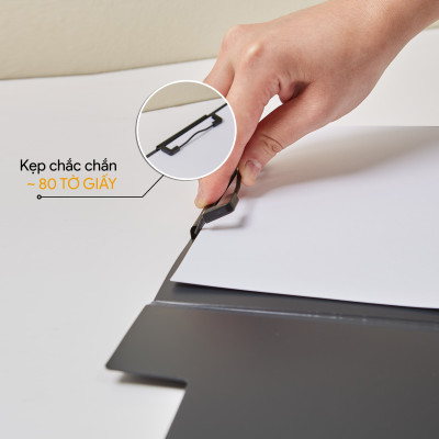 Trình ký đôi A4, kẹp tài liệu dọc chất liệu nhựa PP cao cấp Thương hiệu AO+