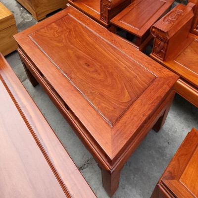 Bộ bàn ghế âu á hộp gỗ hương đá ( vách đục cây tứ quý ) 6 món