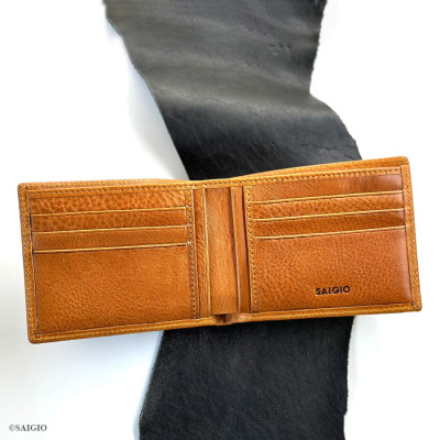 Ví Da Nam Hàng Hiệu HERITAGE Siêu Bền Bỉ, Size Trung, Thiết Kế Cổ Điển, Đơn Giản, Dáng Ngang - Gập 2, Đựng Tiền và Thẻ ATM Tiện Dụng - Hàng Chính Hãng SAIGIO